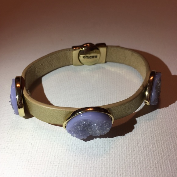 $12/2+ Chico’s Faux Druzy Lavender Bracelet Magnet - Picture 4 of 8